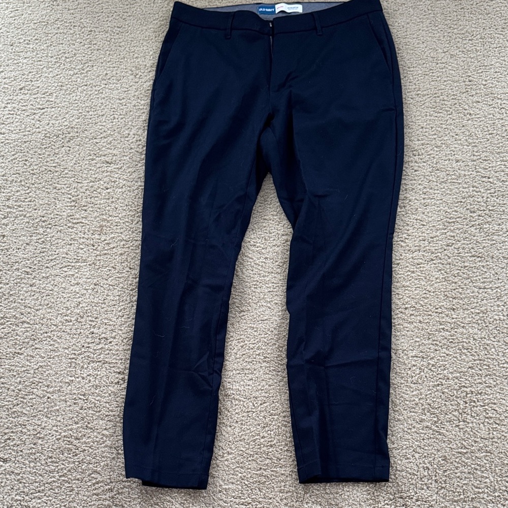 Old Navy Men's Navy Dress Pants- Athletic fit with built in flex